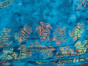 Wrapsody Bali Baby Breeze gauze wrap-style baby carrier. This pattern is called 