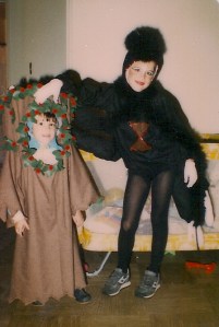1984. My sister was a tree. She had a nest and birds on her head, too.