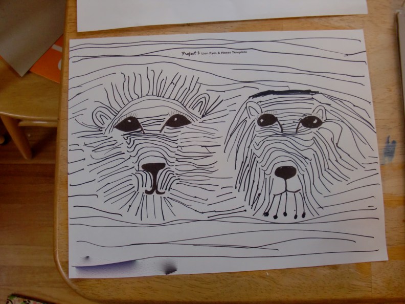 My eight-year-old daughter's lions.